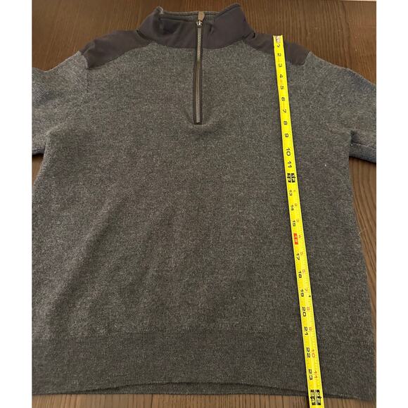 Jim Nantz Vineyard Vines Men Large Gray 1/2 Zip Merino Wool Sweater Golf - Picture 6 of 9